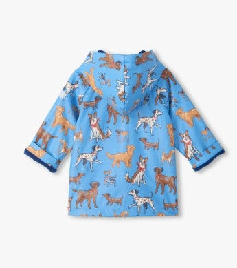 Little Pups Blue Snap Rain Coat
