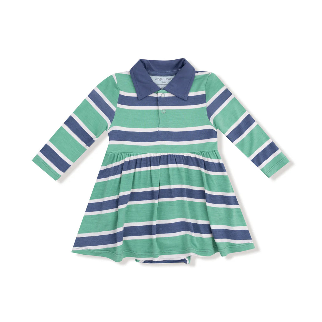 Rugby Stripe Polo Bodysuit Dress