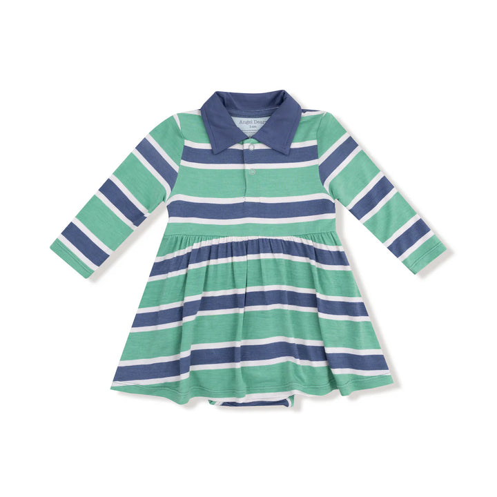 Rugby Stripe Polo Bodysuit Dress