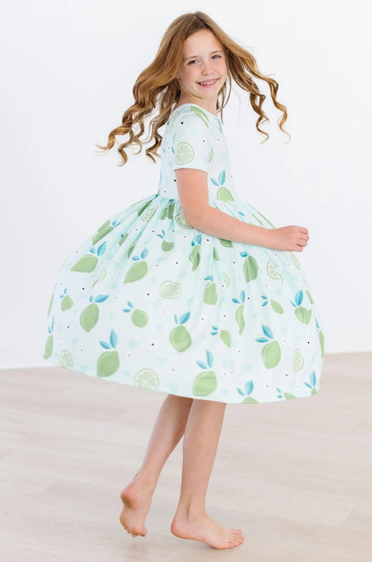 Key Lime Cutie Twirl Dress
