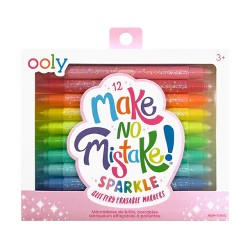 Ooly Make no Mistake!: Glittery Erasable Markers (Set of 12)