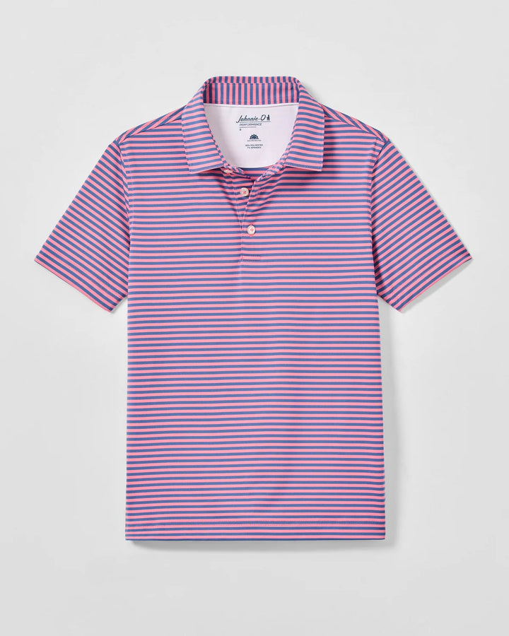 Performance Jersey Jr Polo Cruz Stripe Palm Lake