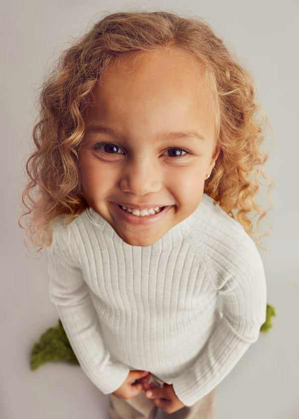 Ribbed Mock Knit Sweater