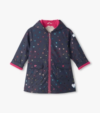 Rainbow Foil Cherry Rain Coat