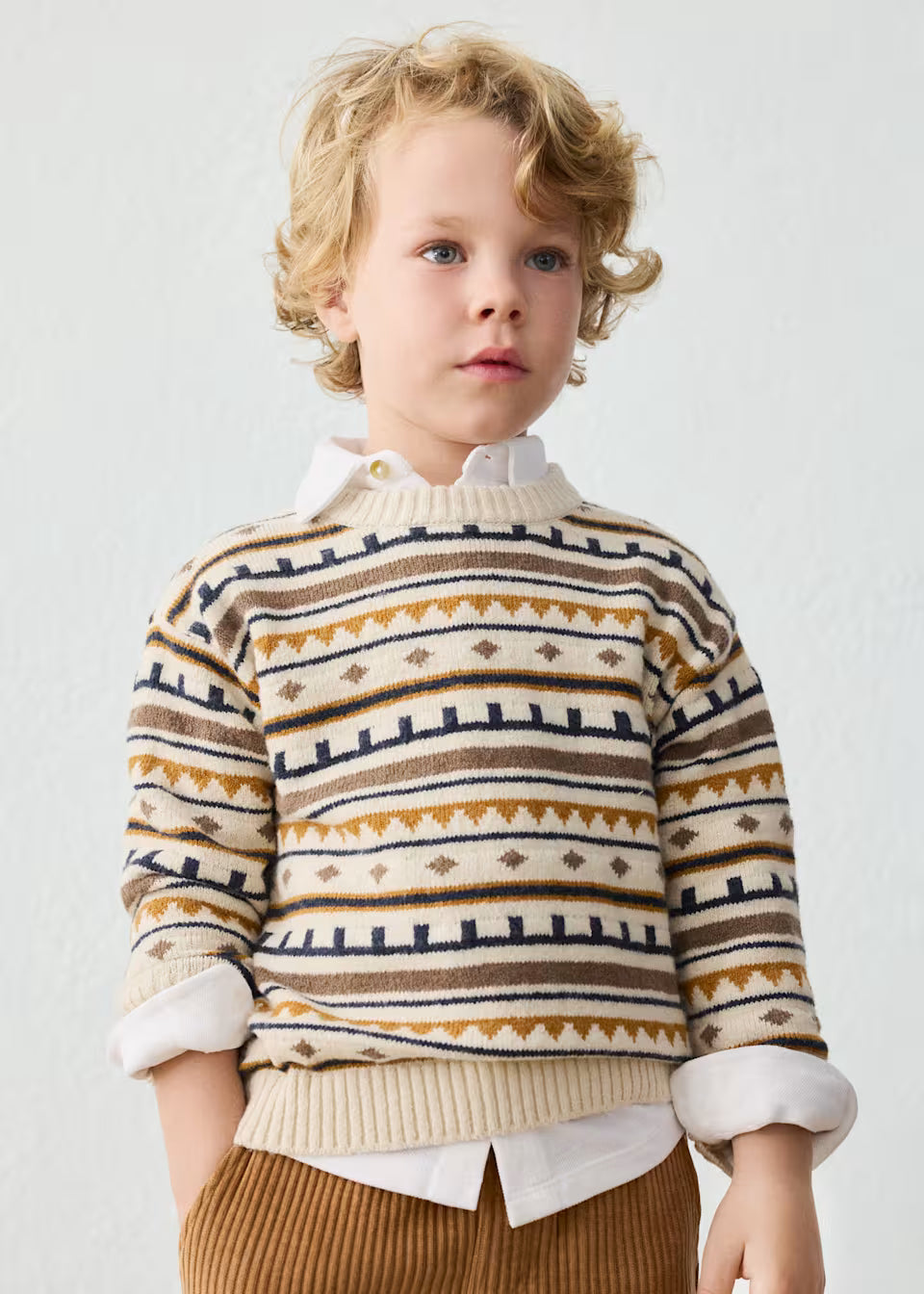 Jacquard Striped Sweater