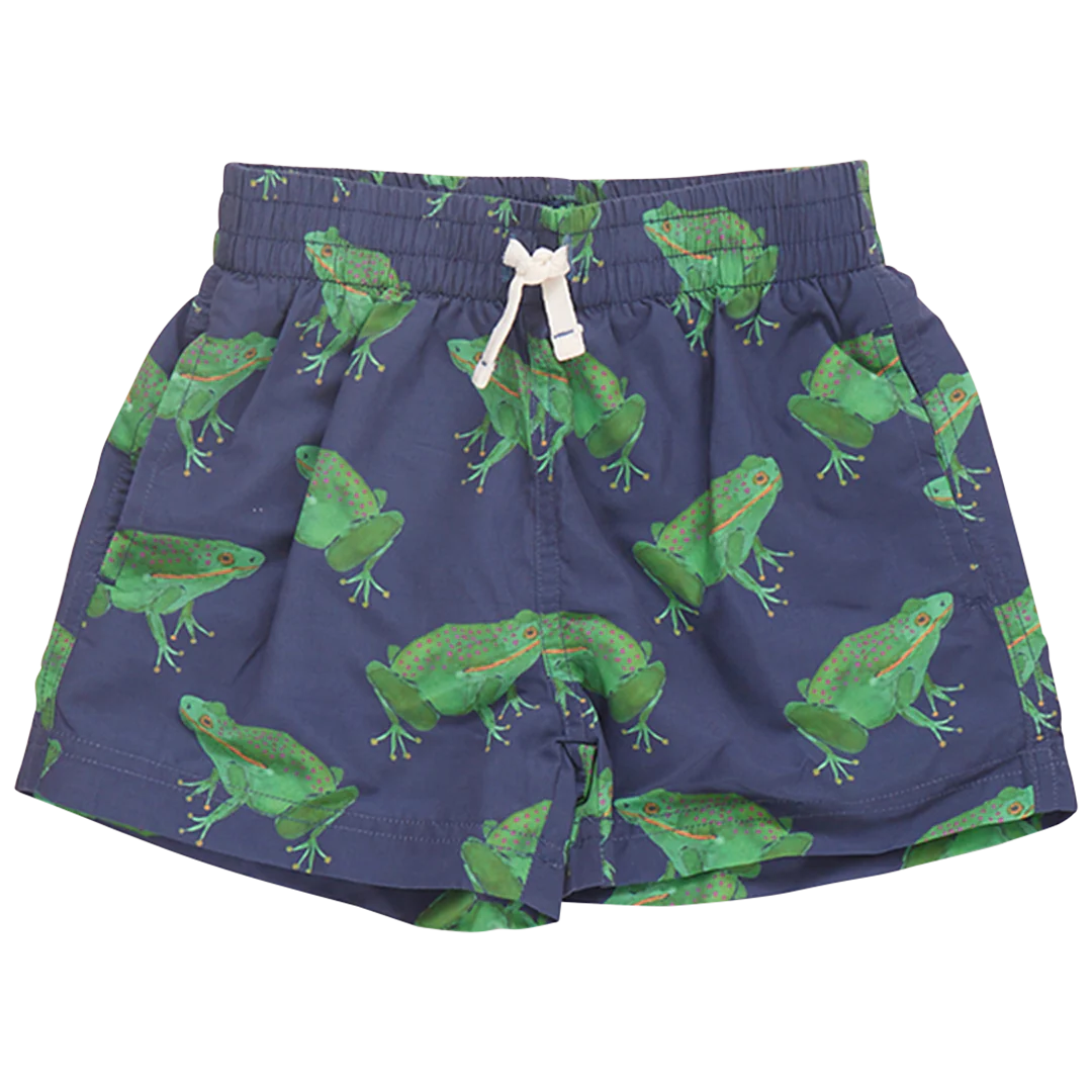 Boys Swim Trunk - Navy Frogs