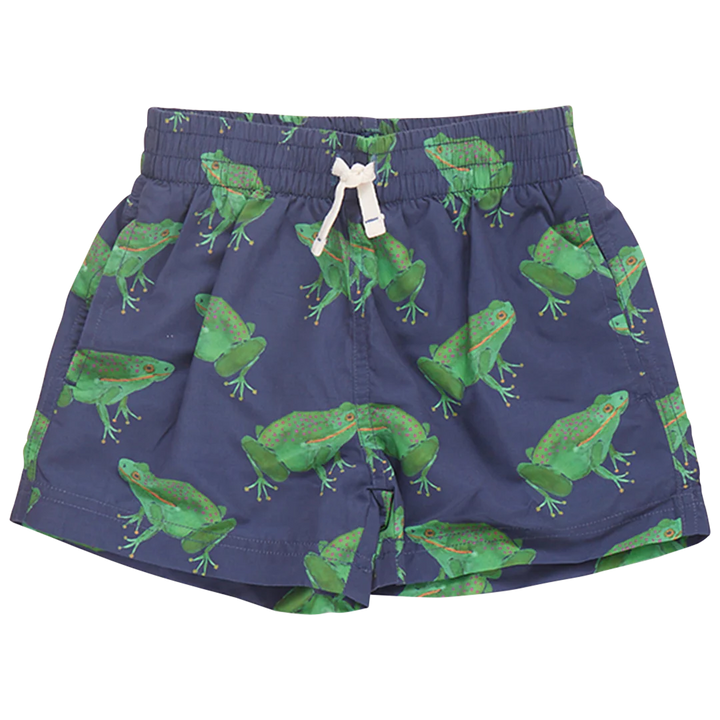 Boys Swim Trunk - Navy Frogs