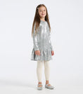 Load image into Gallery viewer, Silver Shimmer A-line Dress
