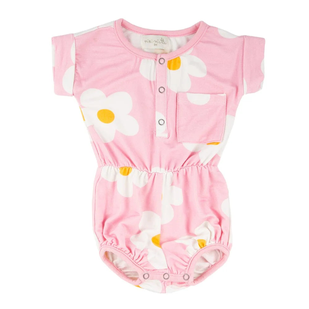 Pink Daisies Judy Romper