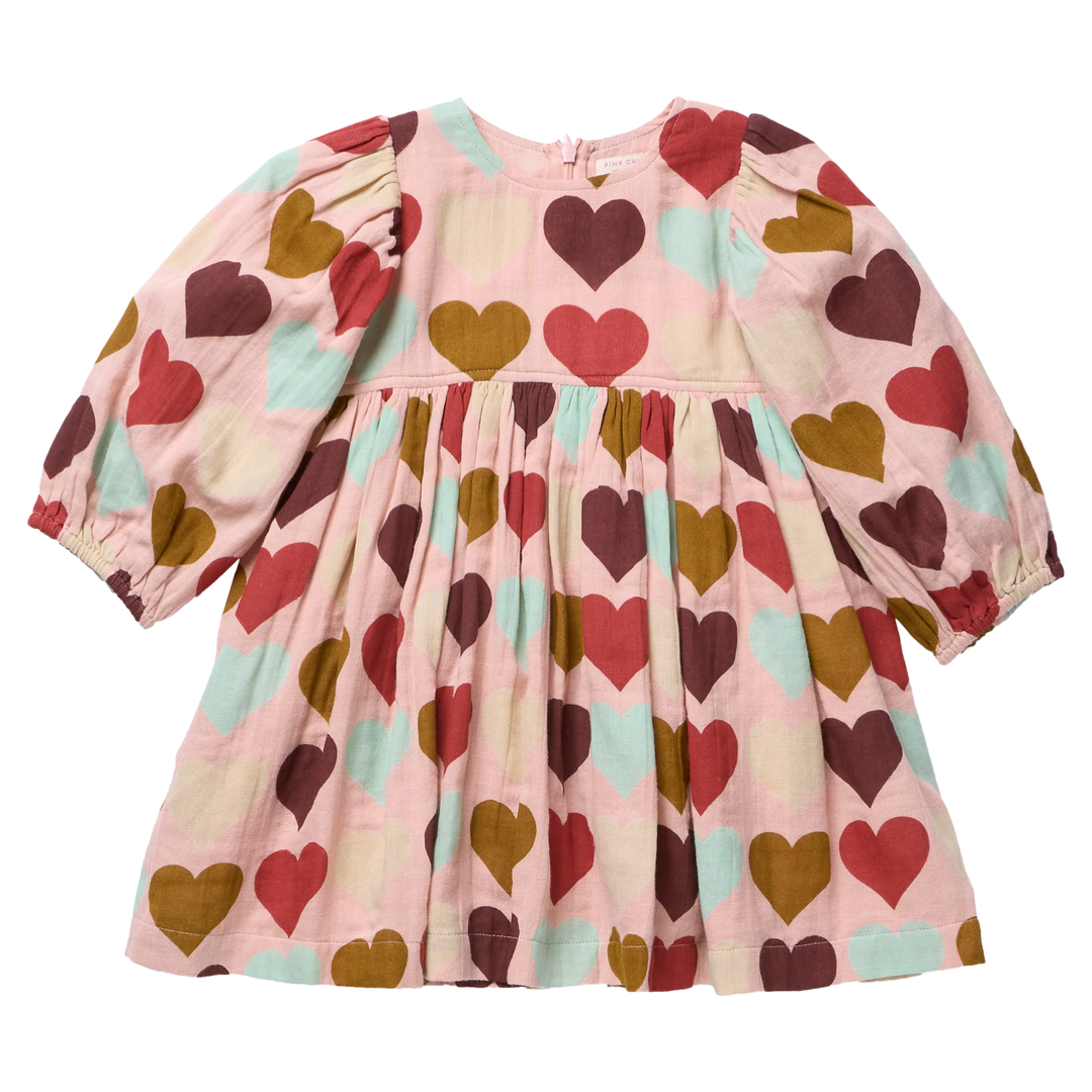 Bea Dress - Multi Harvest Hearts