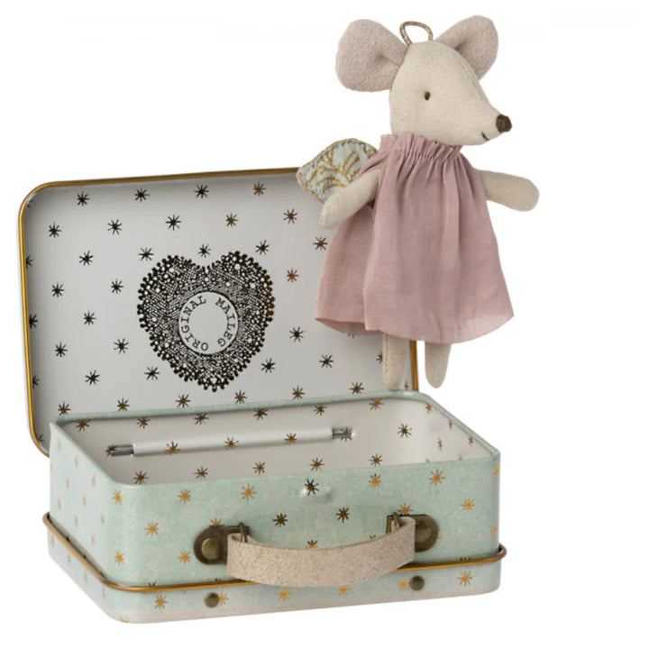 Maileg Angel Mouse in Suitcase Little Sister