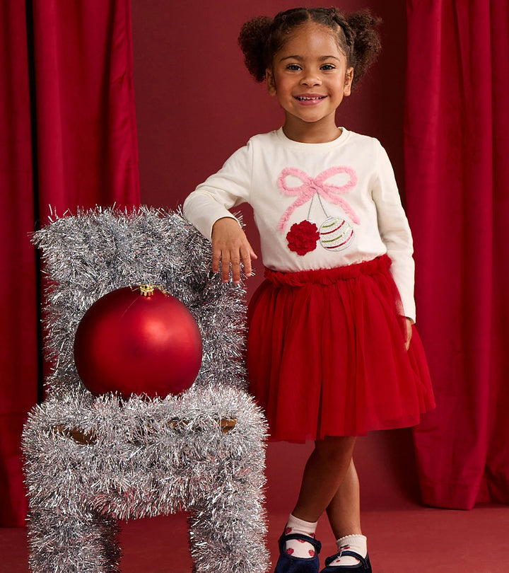Ornament Gathered Back T-Shirt