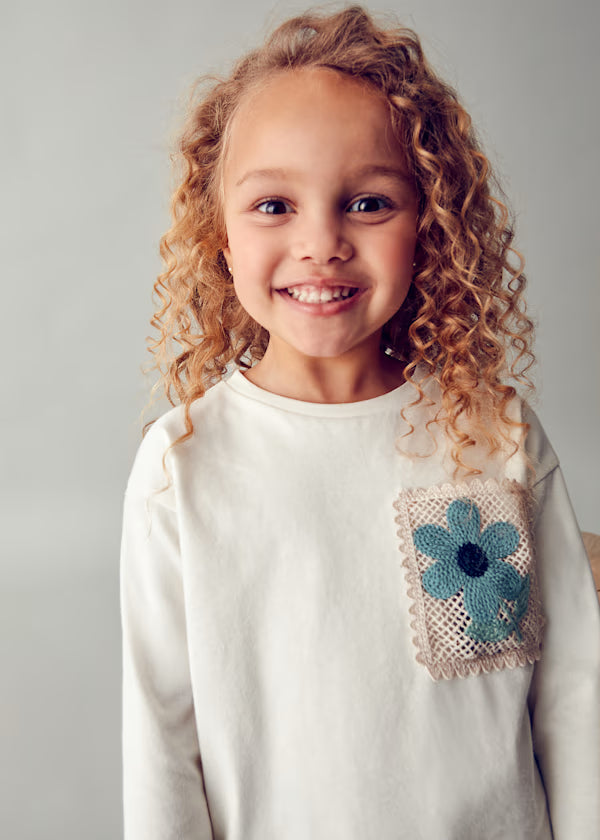 Flower Crochet Pocket Tee