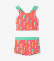 Painted Sea Horse Two Piece Short Swim