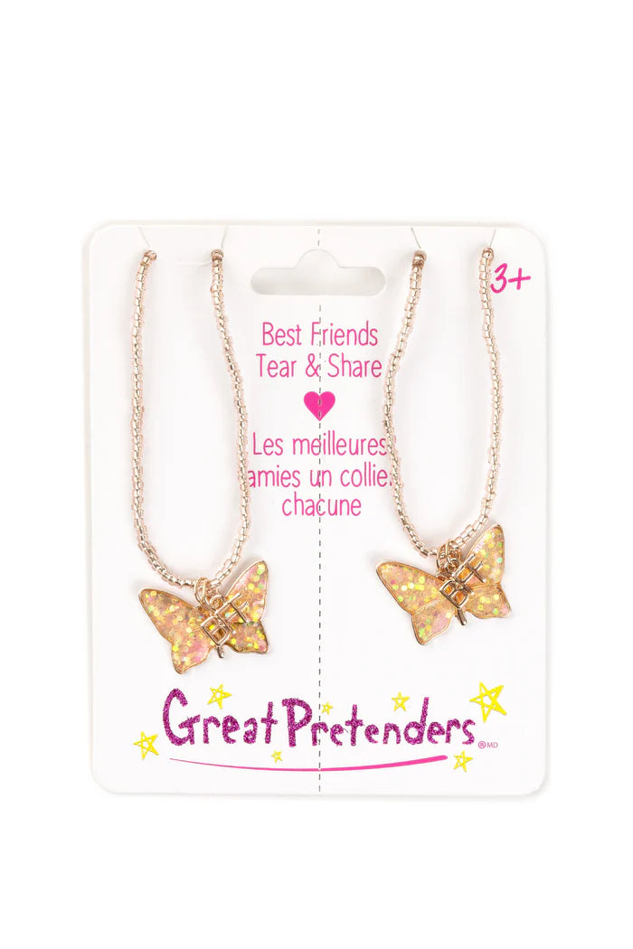 BFF Butterfly Share & Tear Necklace