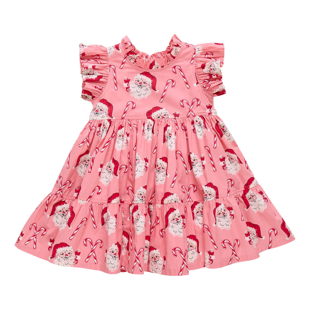 Jennifer Dress Pink Candy Cane Santa