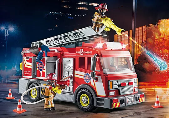 Fire Truck with Flashing Lights