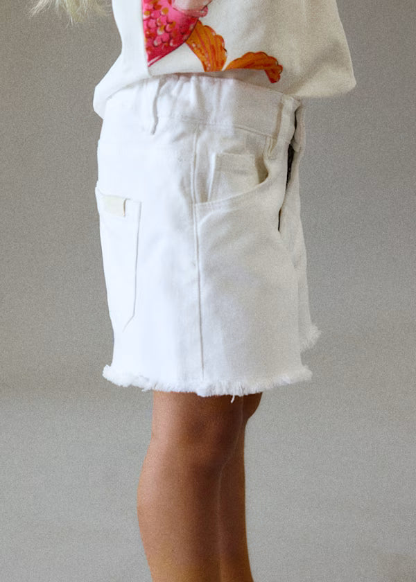 White Denim Shorts