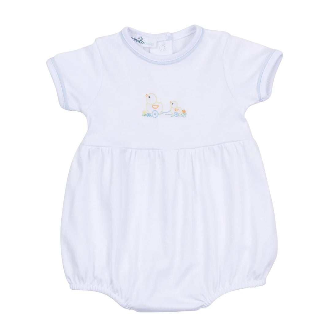 Vintage Ducky Pulltoy Bubble Light Blue