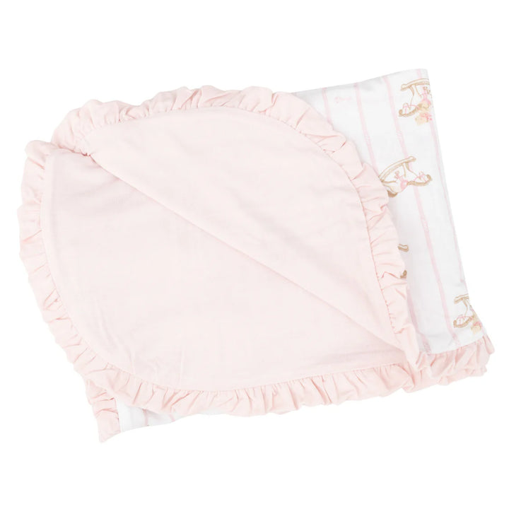 Vintage Rocking Horse receiving Blanket