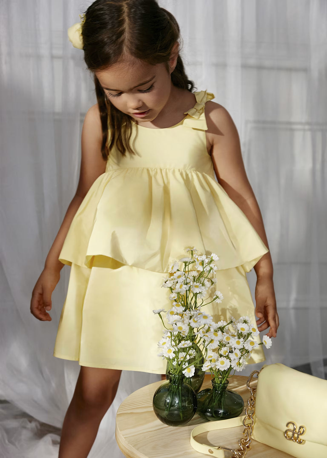 Ruffled Taffeta Dress