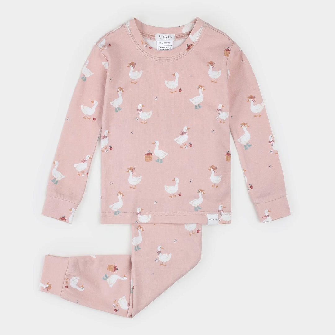 Dress-Up Duck on Primrose Infant LunaKnit PJ Set