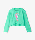 Load image into Gallery viewer, Painted Sea Horse Cross Over Rashguard
