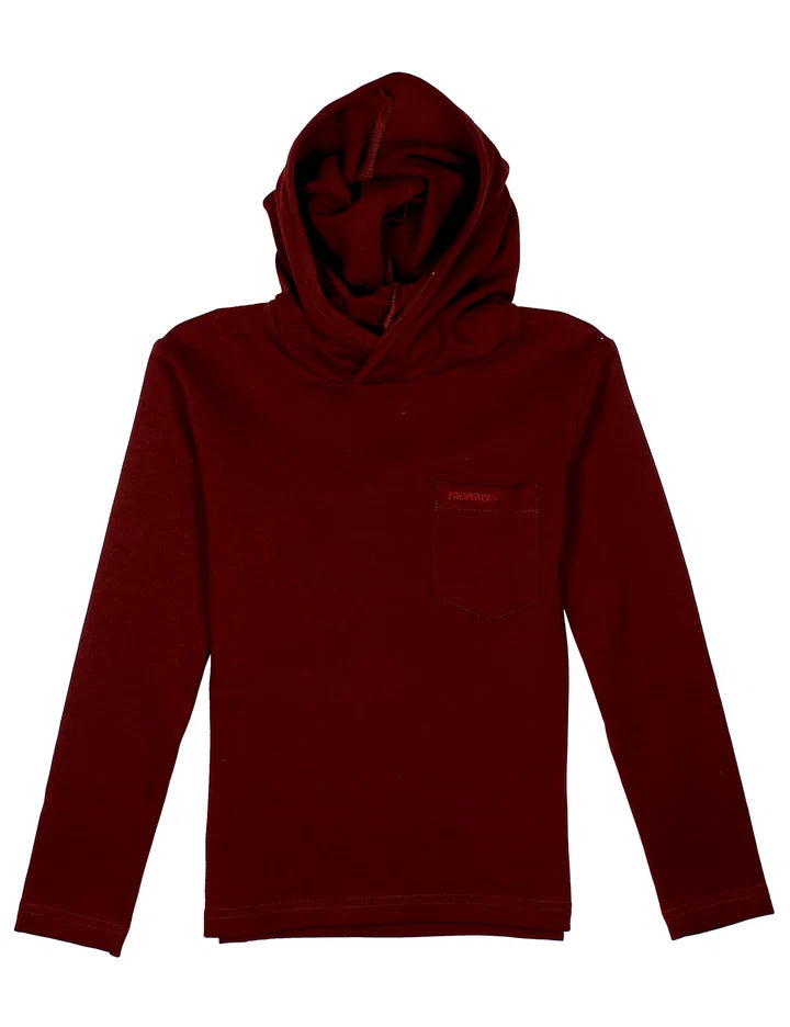 Boys Shoreline Hoodie Maroon