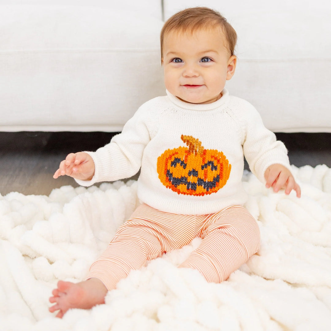 Pumpkin and Boo Pullover Sweater