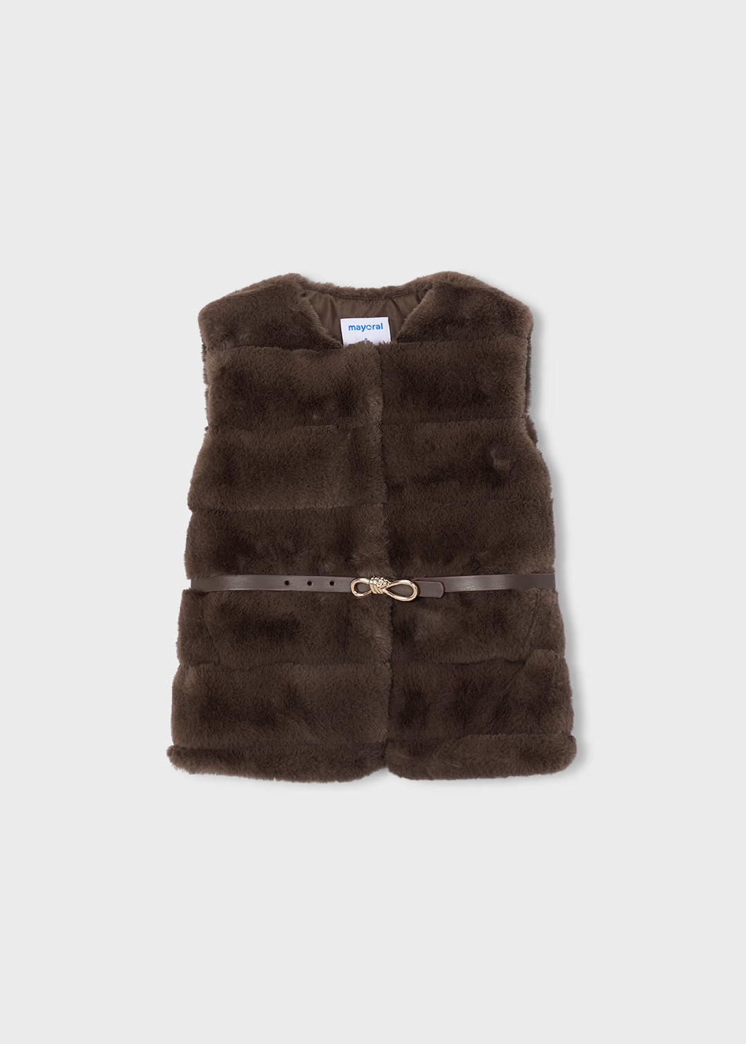 Faux Fur Belted Vest