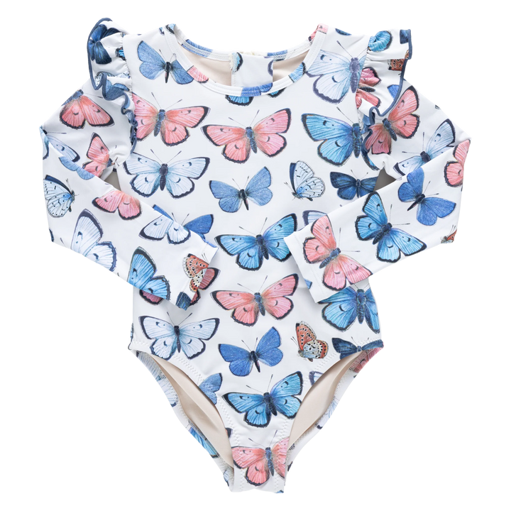 Rachel Suit Blue Butterflies
