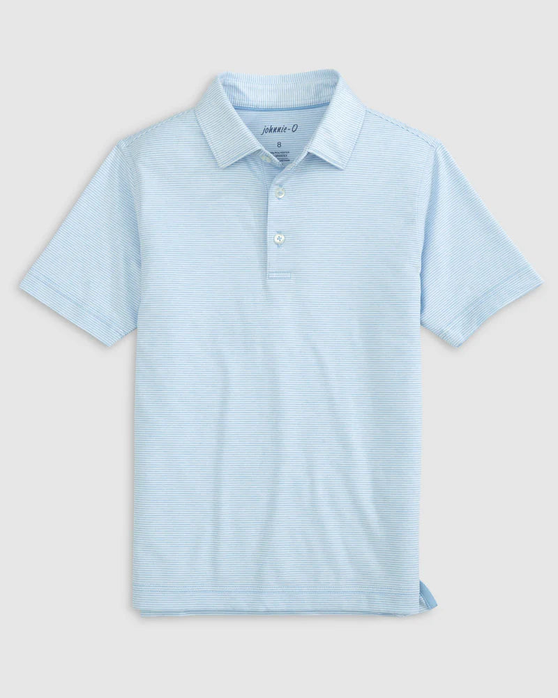 Performance Jersey Jr. Polo - Lyndonn Stripe Gulf Blue