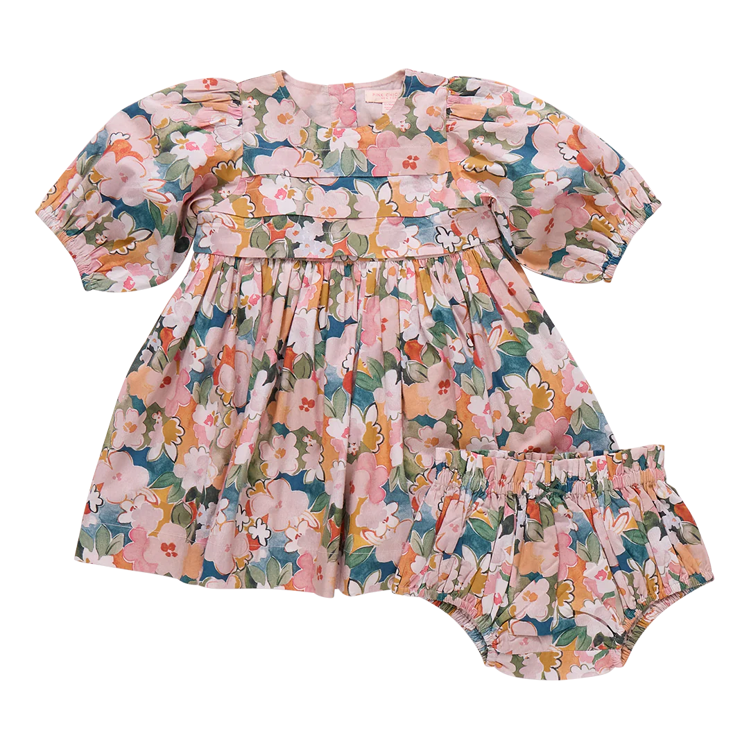 Evelyn Dress Set Watercolor Floral