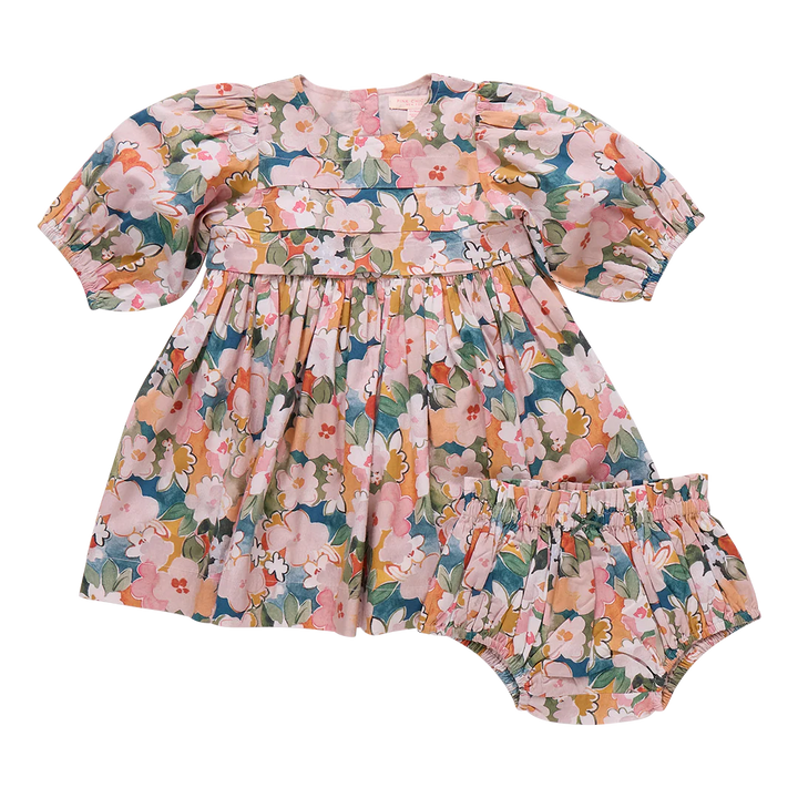 Evelyn Dress Set Watercolor Floral