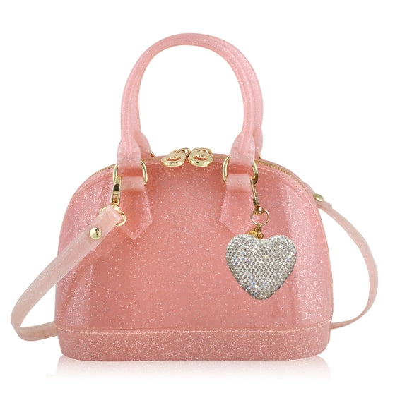 Lt Pink Sparkle Cate Purse with Charm