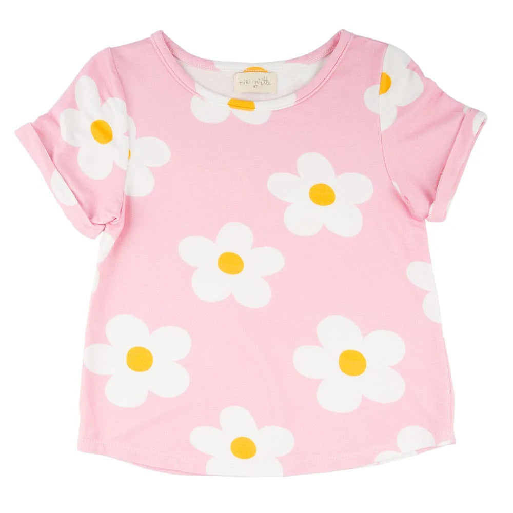 Birdie T-shirt Pink Daisies