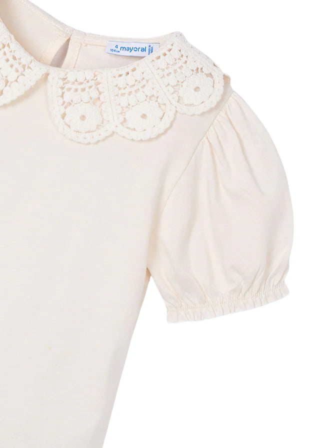 Crochet Collar Shirt