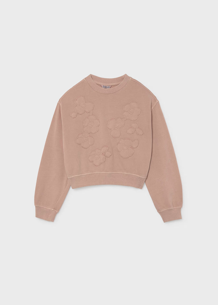 Flower Applique Pullover