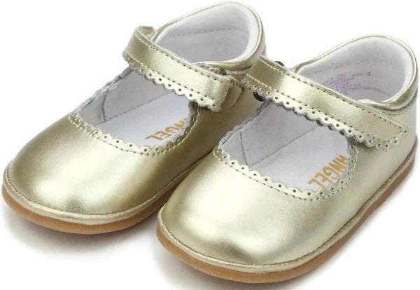 Cara Gold Scallop Shoe