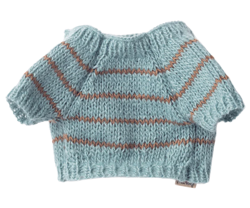 Puppy supply, Small, Knitted sweater - Dusty blue