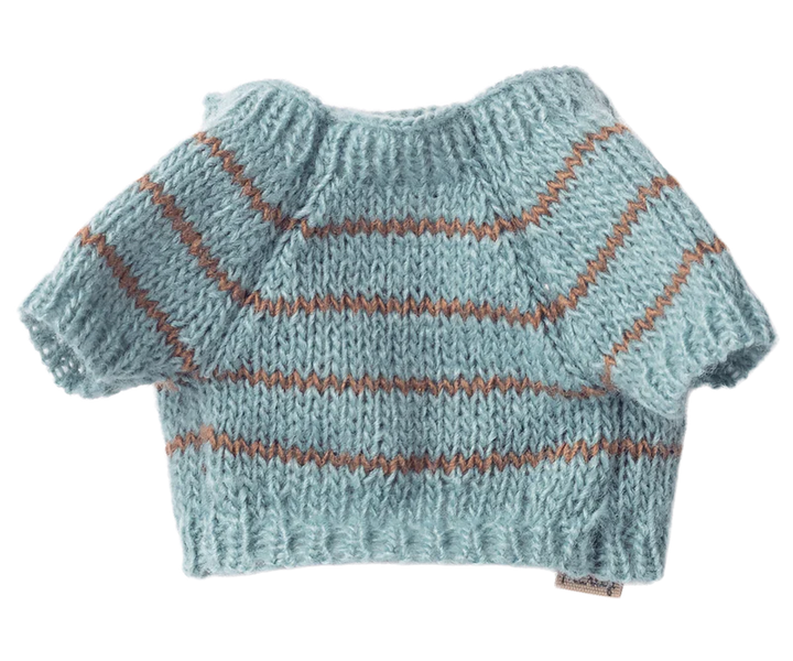 Puppy supply, Small, Knitted sweater - Dusty blue