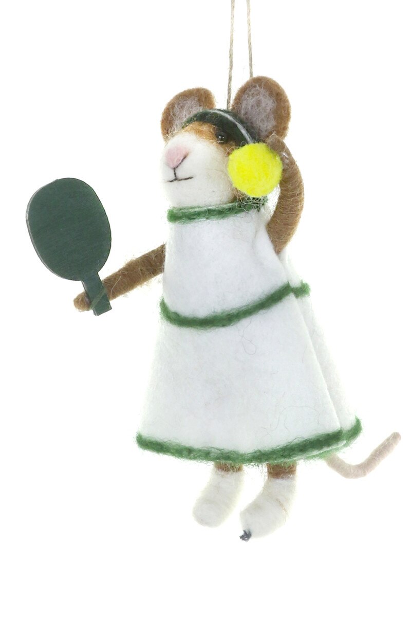 Tennis Mouse Ornament