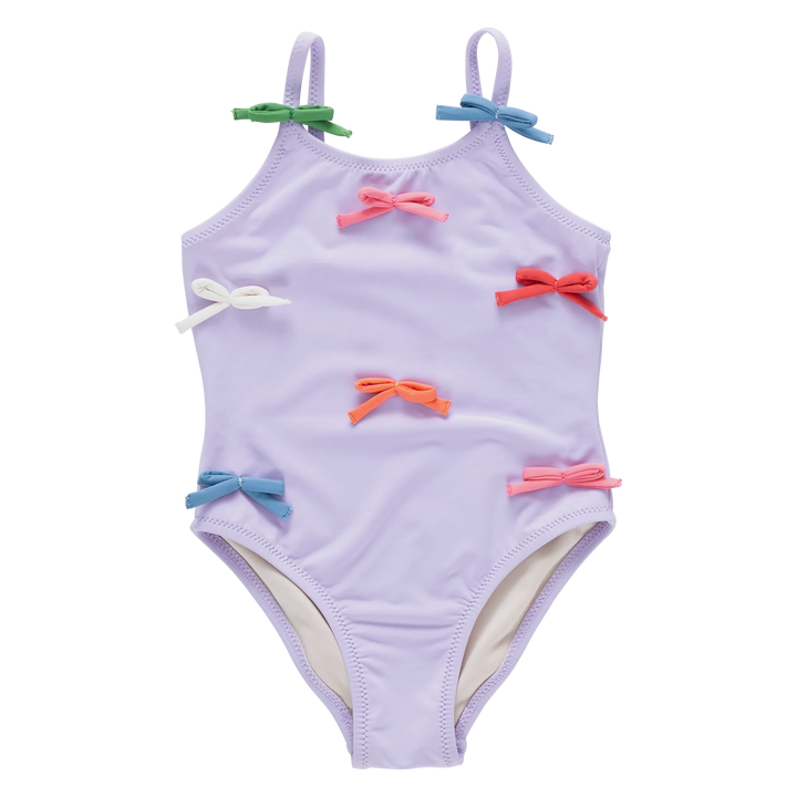 Lottie Suit Lavender Multi Bow Applique