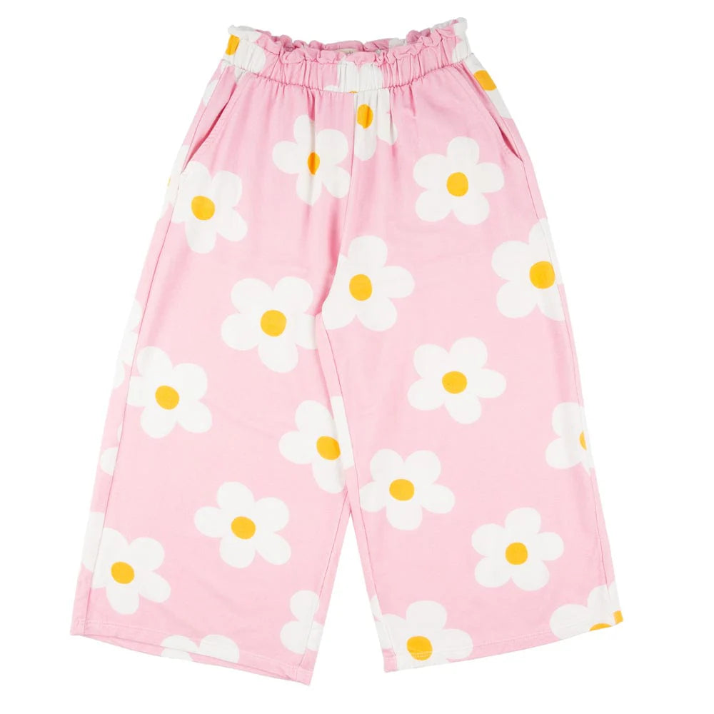 Lucia Wide Leg Pink Daisies