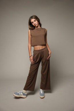 French Terry Pleated Front "City" Pant