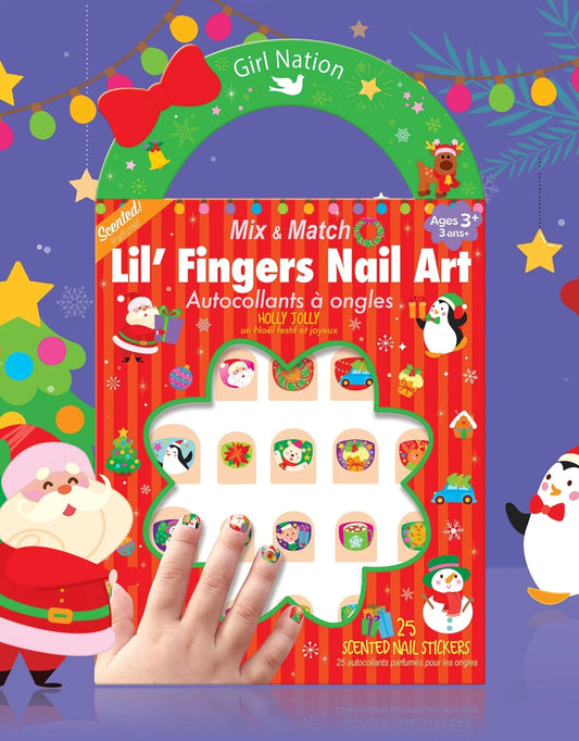 Holly Jolly Christmas Nail Art