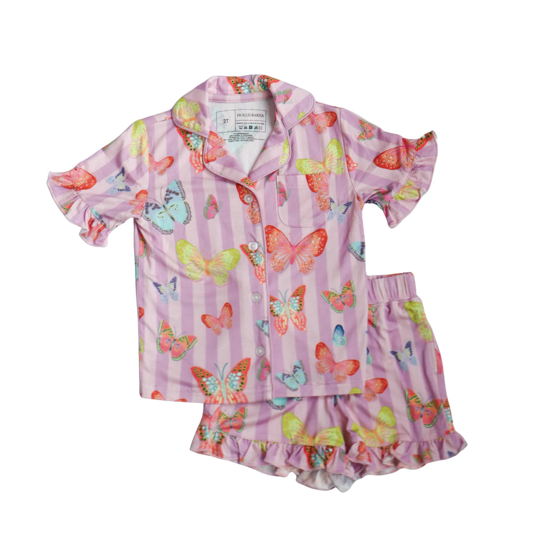 Butterfly Ruffle Pajama Set