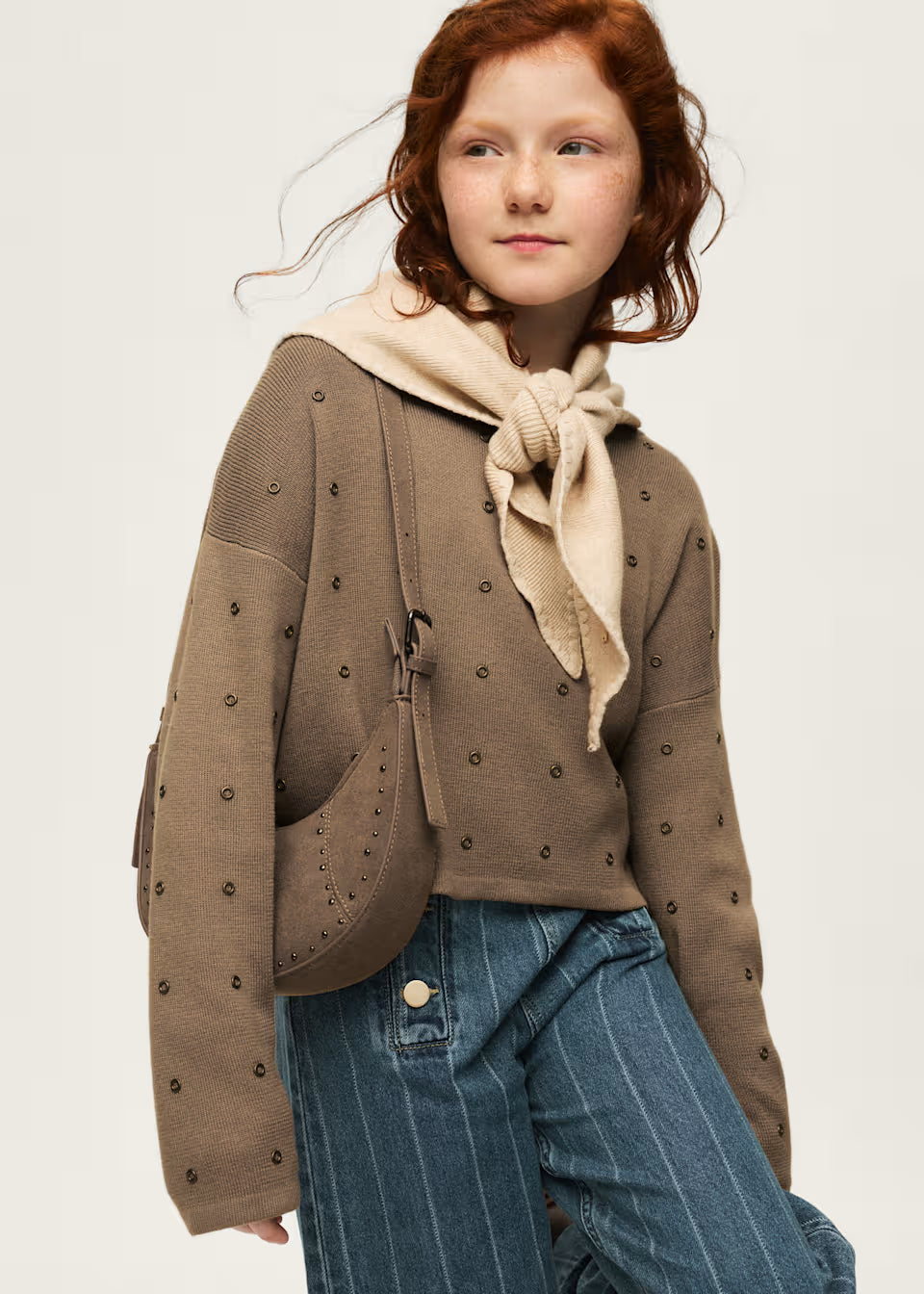 Girls Studded Sweater