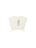 Load image into Gallery viewer, Cropped Cinched Tee Seahorse
