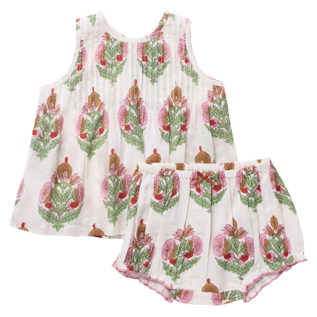 Baby Girls Jaipur 2pc Set Pink Bellflower